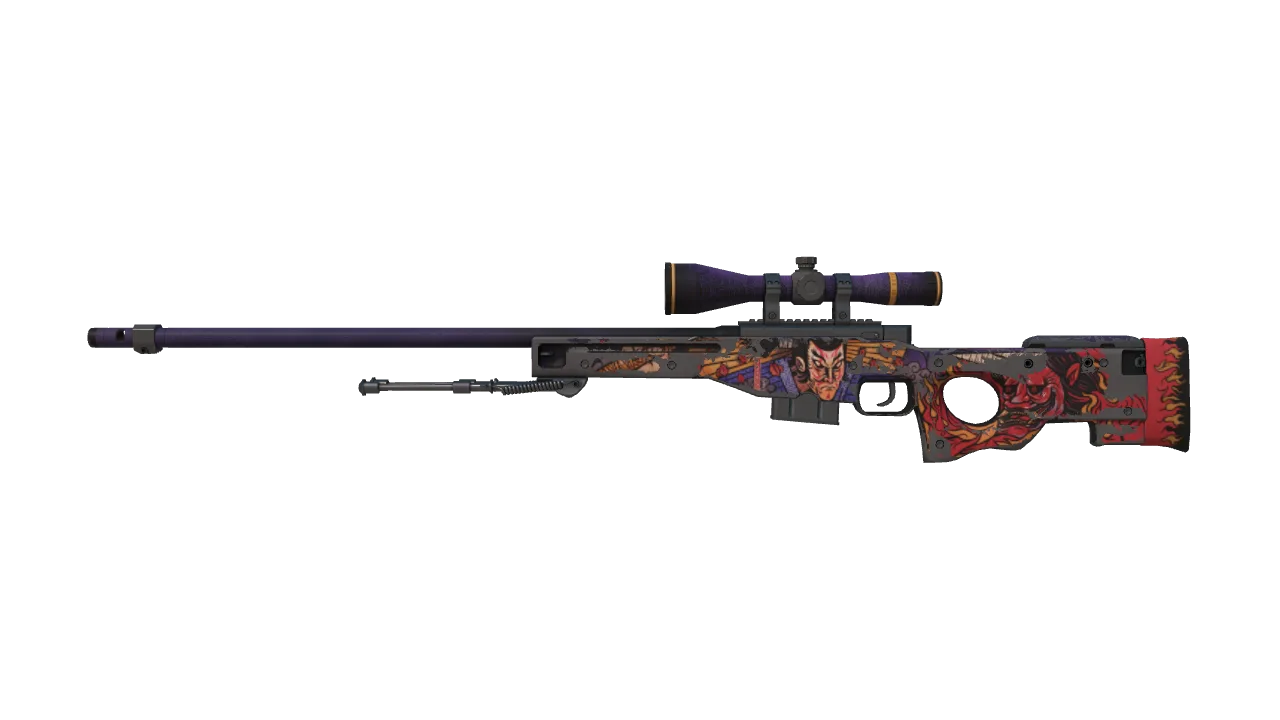 StatTrak™ AWP | Oni Taiji (Well-Worn) — Dust II light, front