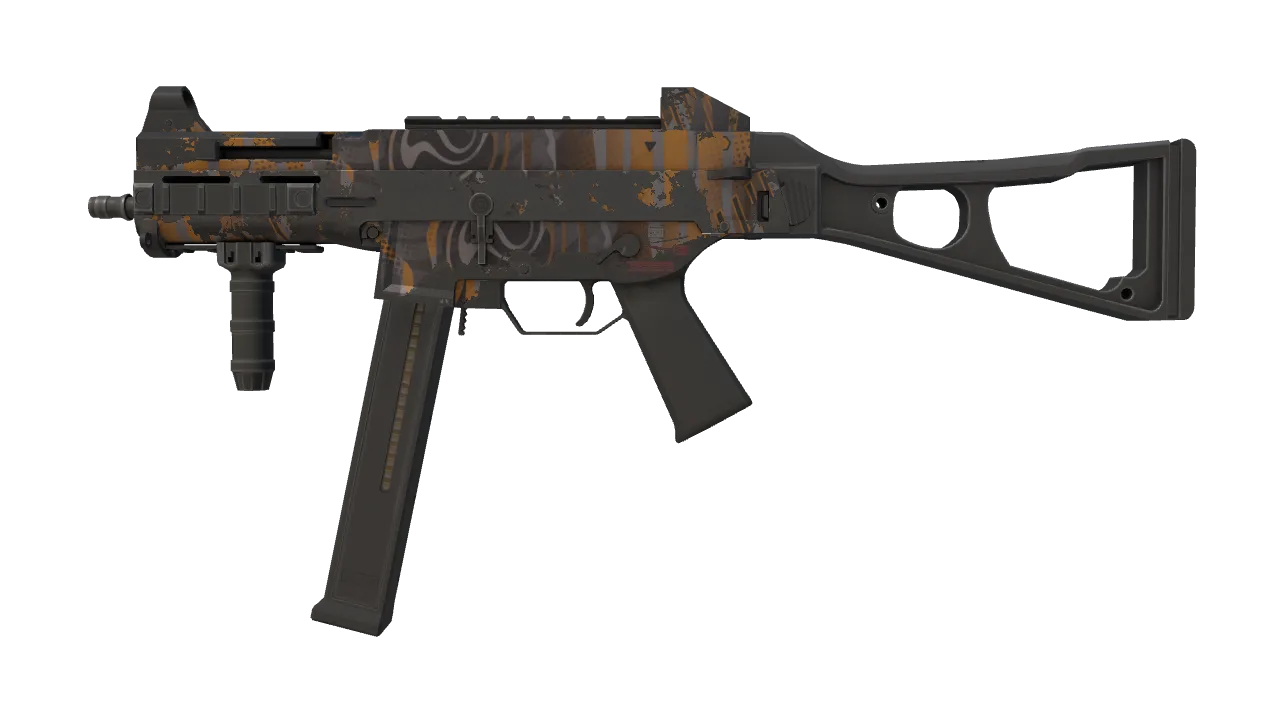 UMP-45 | Oscillator (Battle-Scarred) — Dust II light, front