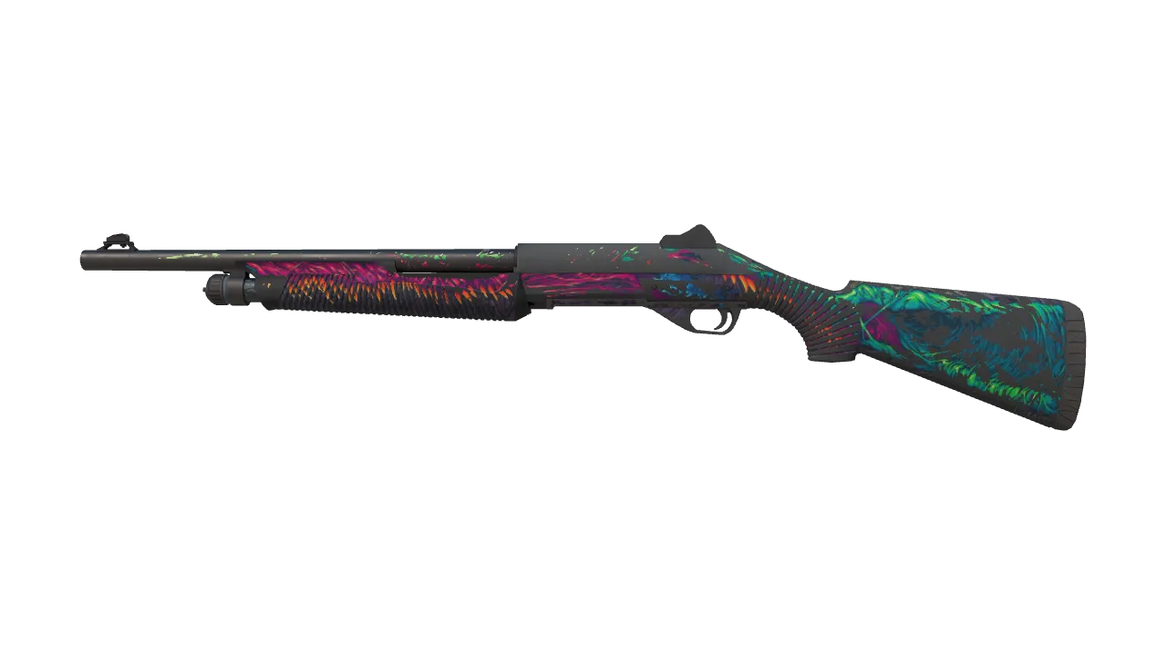 StatTrak™ Nova | Hyper Beast (Battle-Scarred) — Dust II light, front