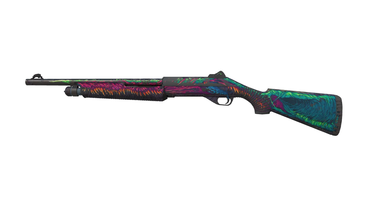 StatTrak™ Nova | Hyper Beast (Well-Worn) — Dust II light, front