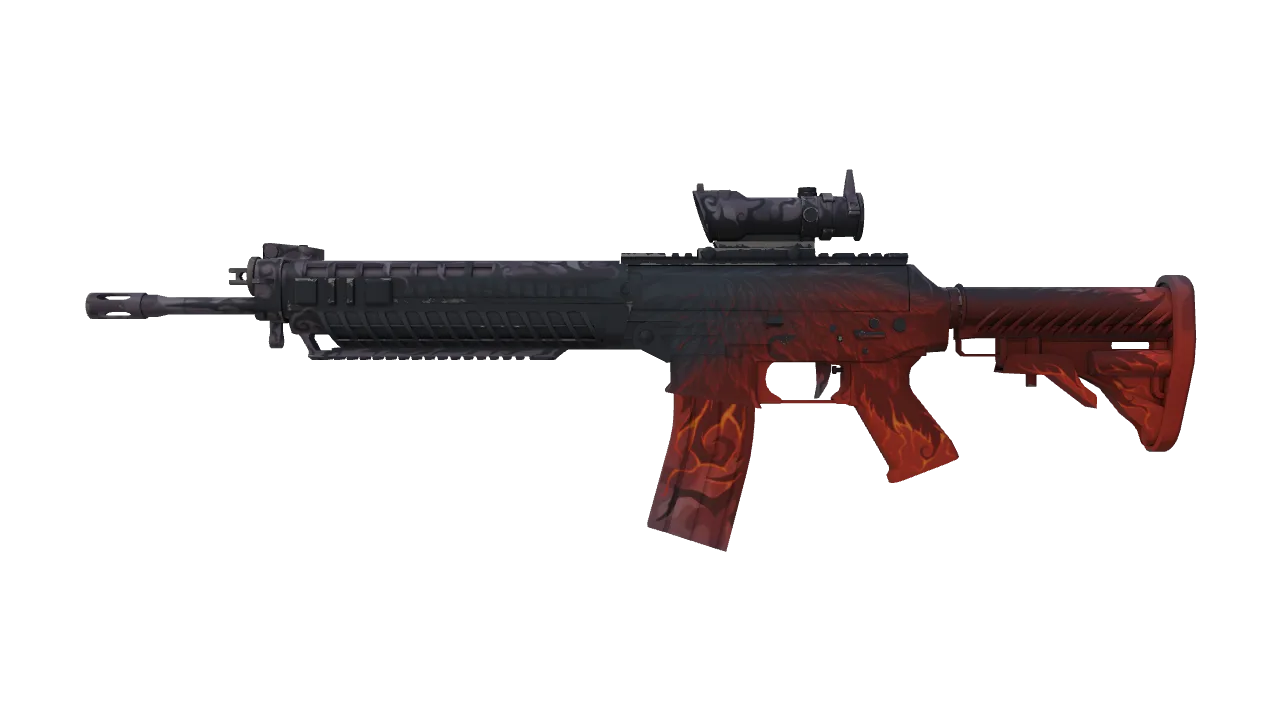 SG 553 | Darkwing (Field-Tested) — Dust II light, front