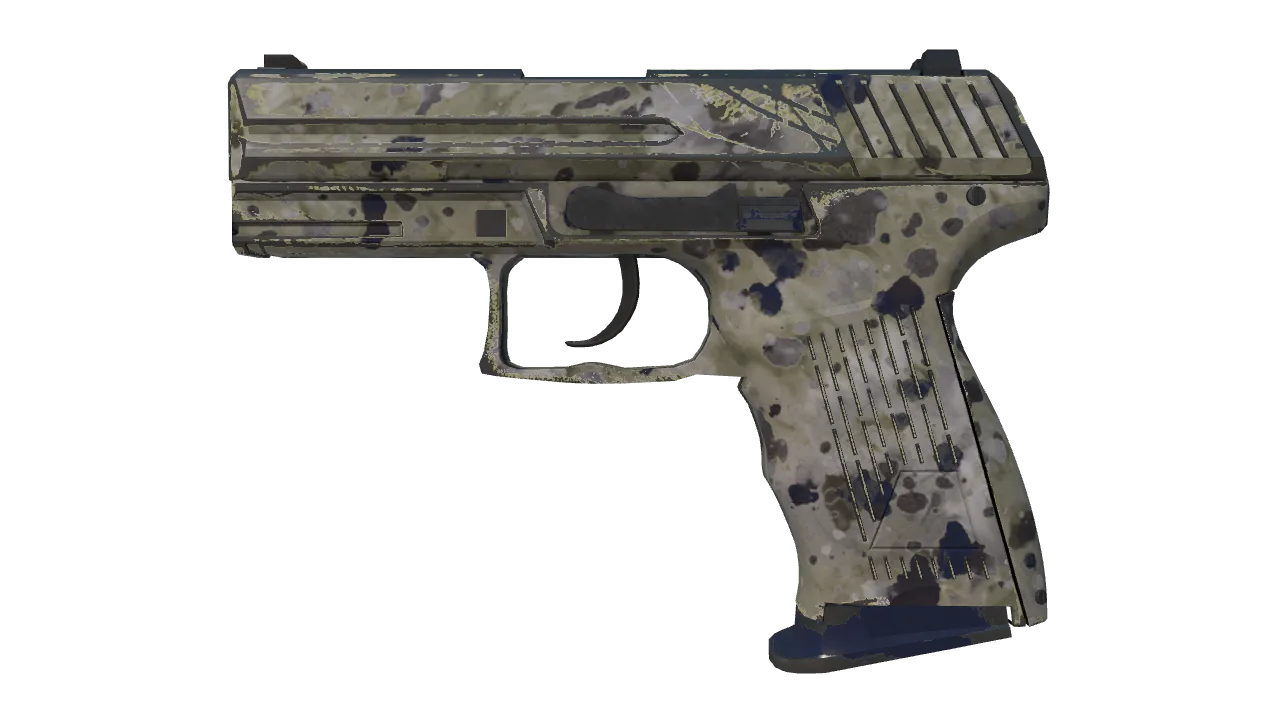 P2000 | Granite Marbleized (Field-Tested) — Dust II light, front