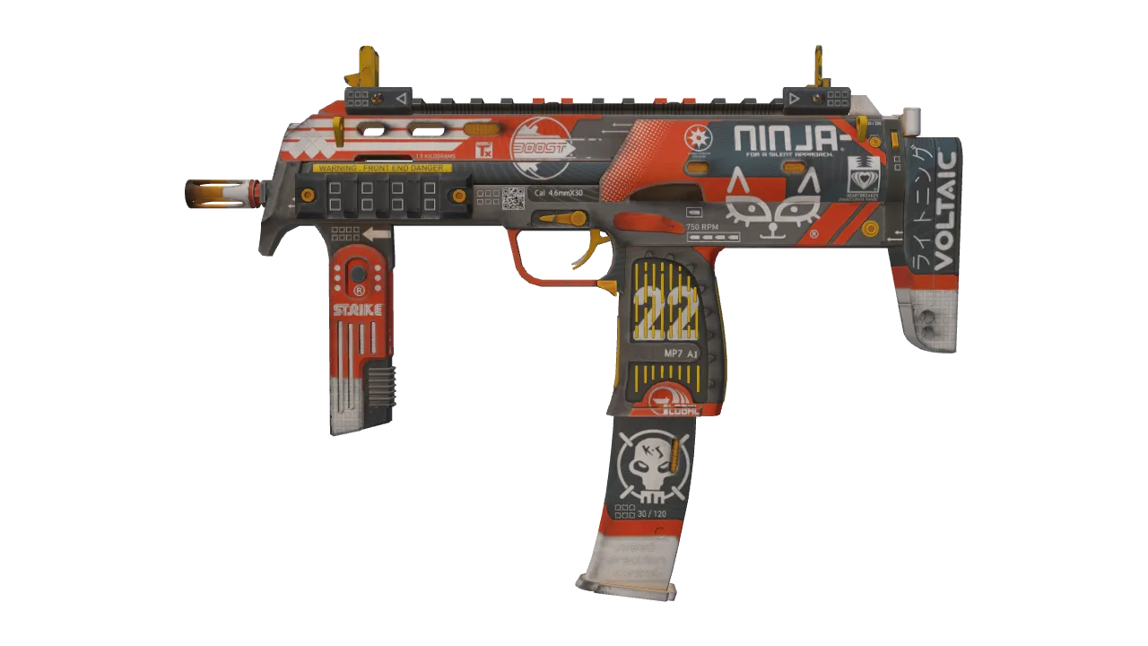 MP7 | Bloodsport (Factory New) — Dust II light, front