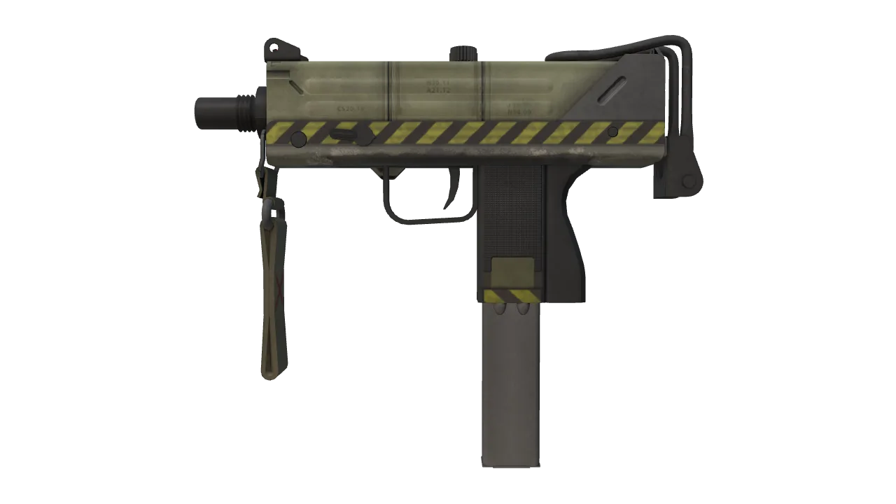 MAC-10 | Classic Crate (Minimal Wear) — Dust II light, front