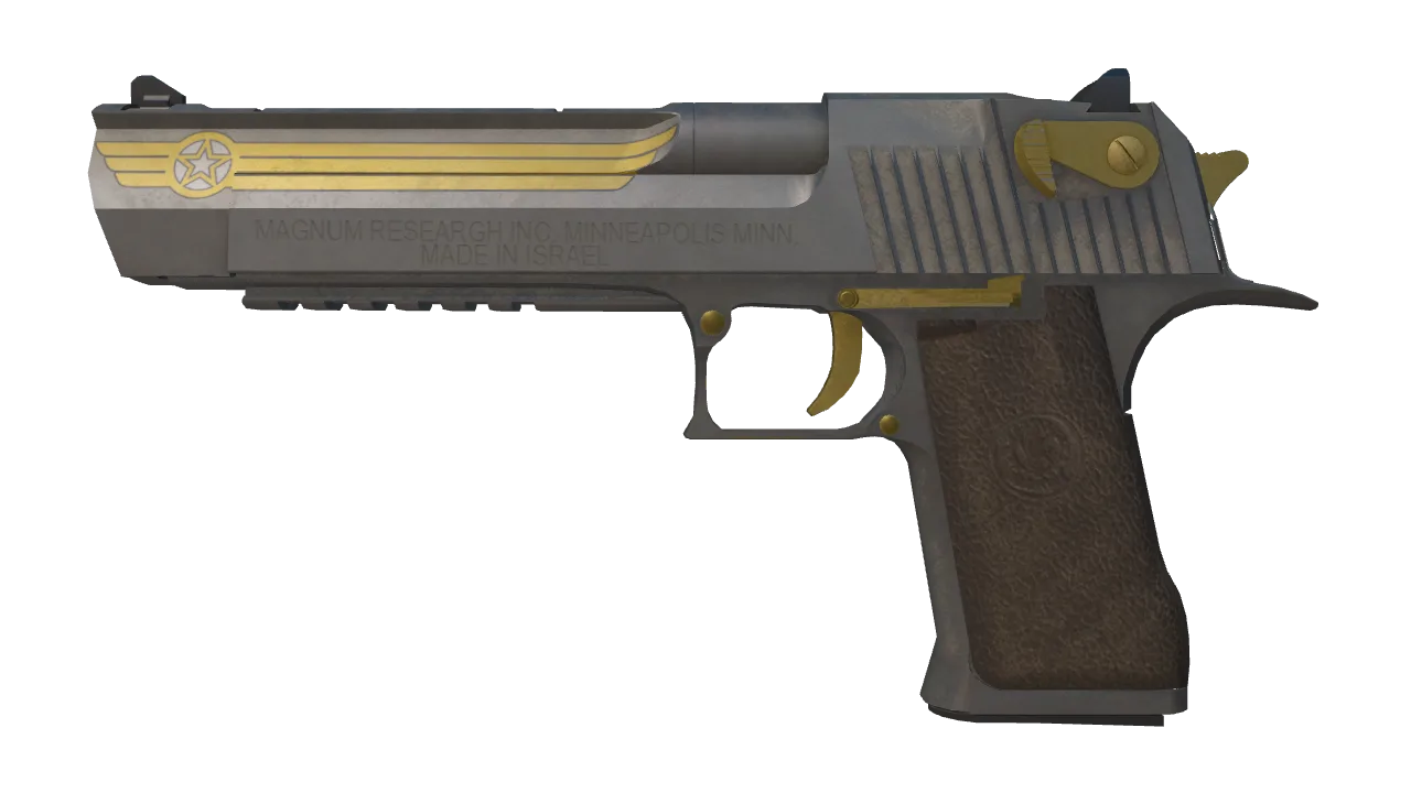 Desert Eagle | Pilot (Well-Worn) — Dust II light, front