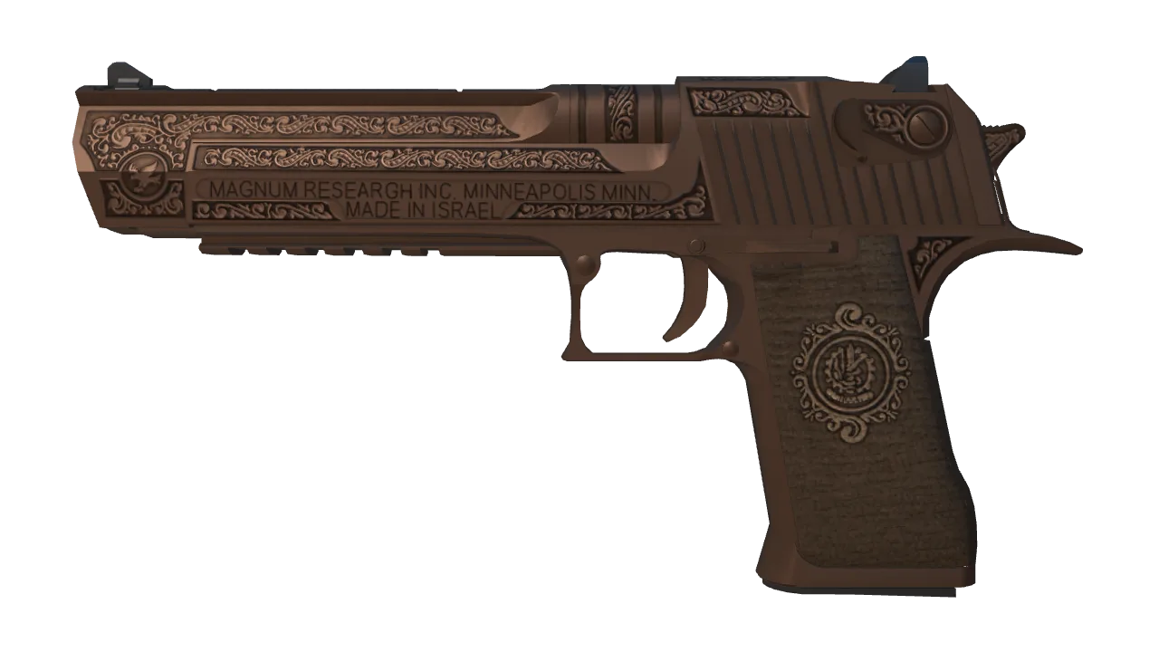 Desert Eagle | Corinthian (Minimal Wear) — Dust II light, front