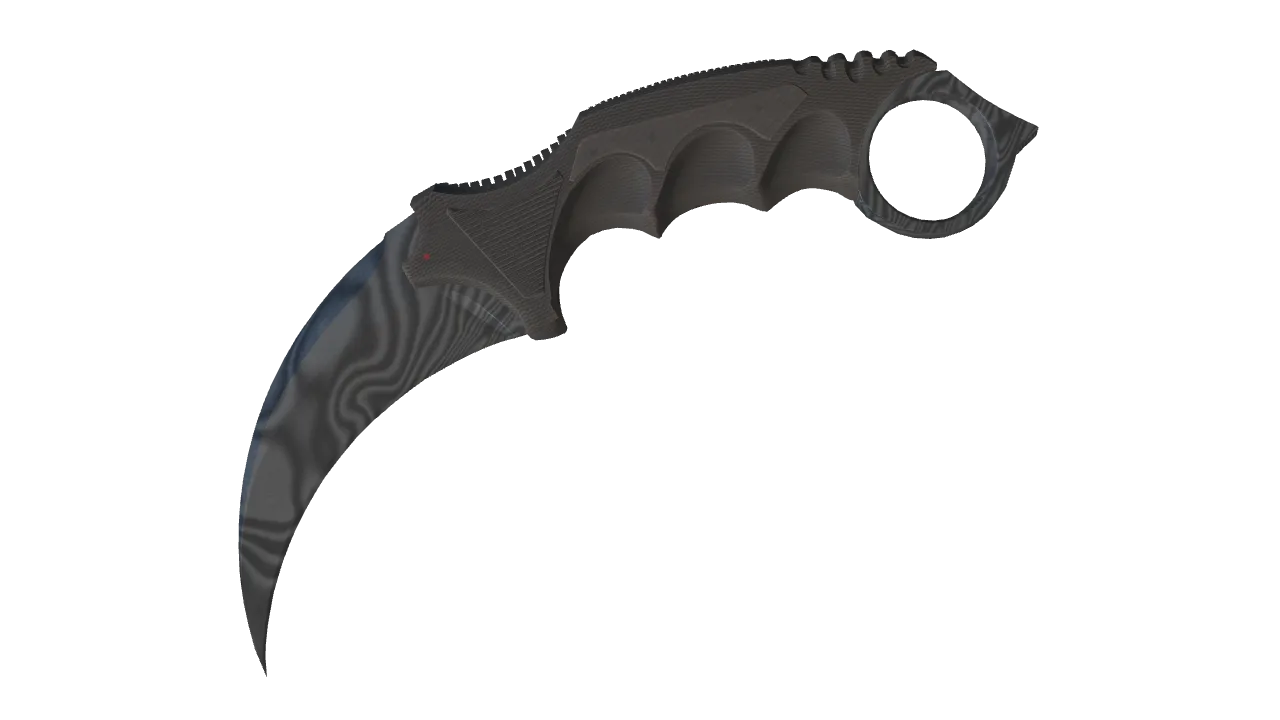 ★ Karambit | Damascus Steel (Battle-Scarred) — Dust II light, front