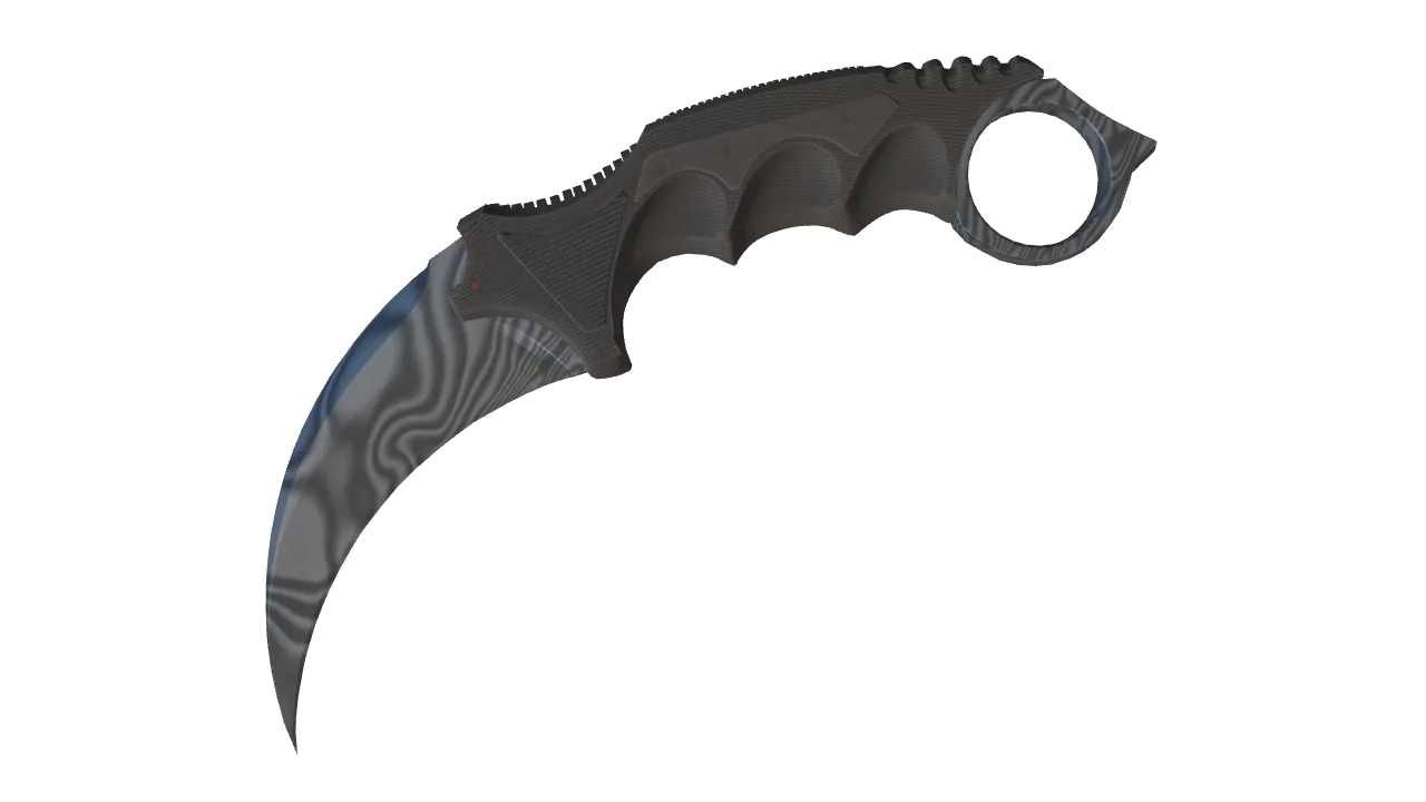 ★ Karambit | Damascus Steel (Minimal Wear) — Dust II light, front