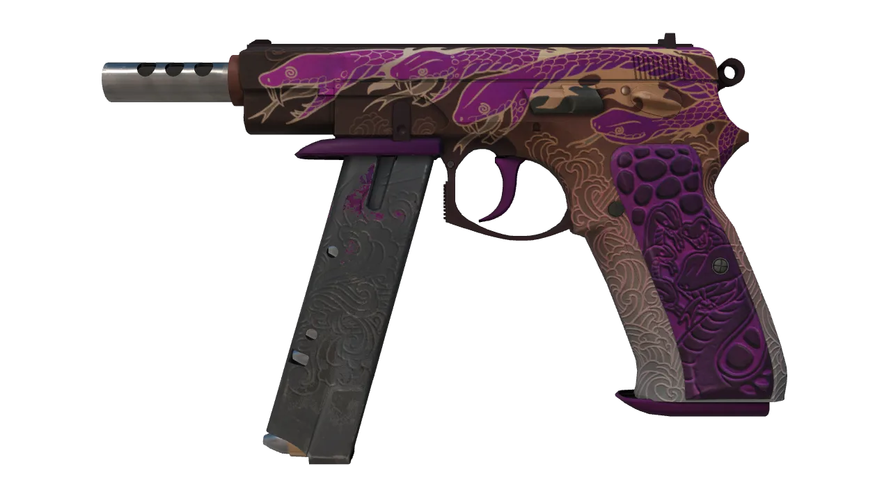CZ75-Auto | Xiangliu (Well-Worn) — Dust II light, front