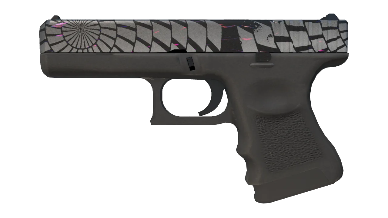 StatTrak™ Glock-18 | Grinder (Field-Tested) — Dust II light, front