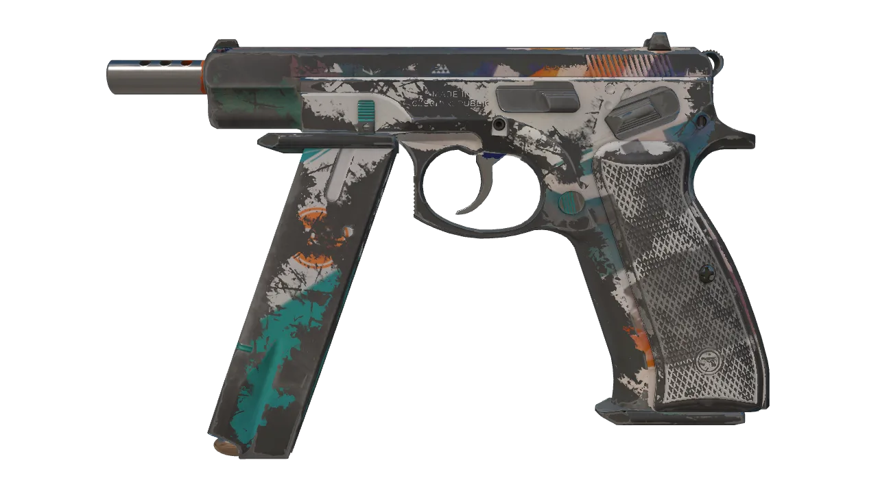 CZ75-Auto | Slalom (Battle-Scarred) — Dust II light, front