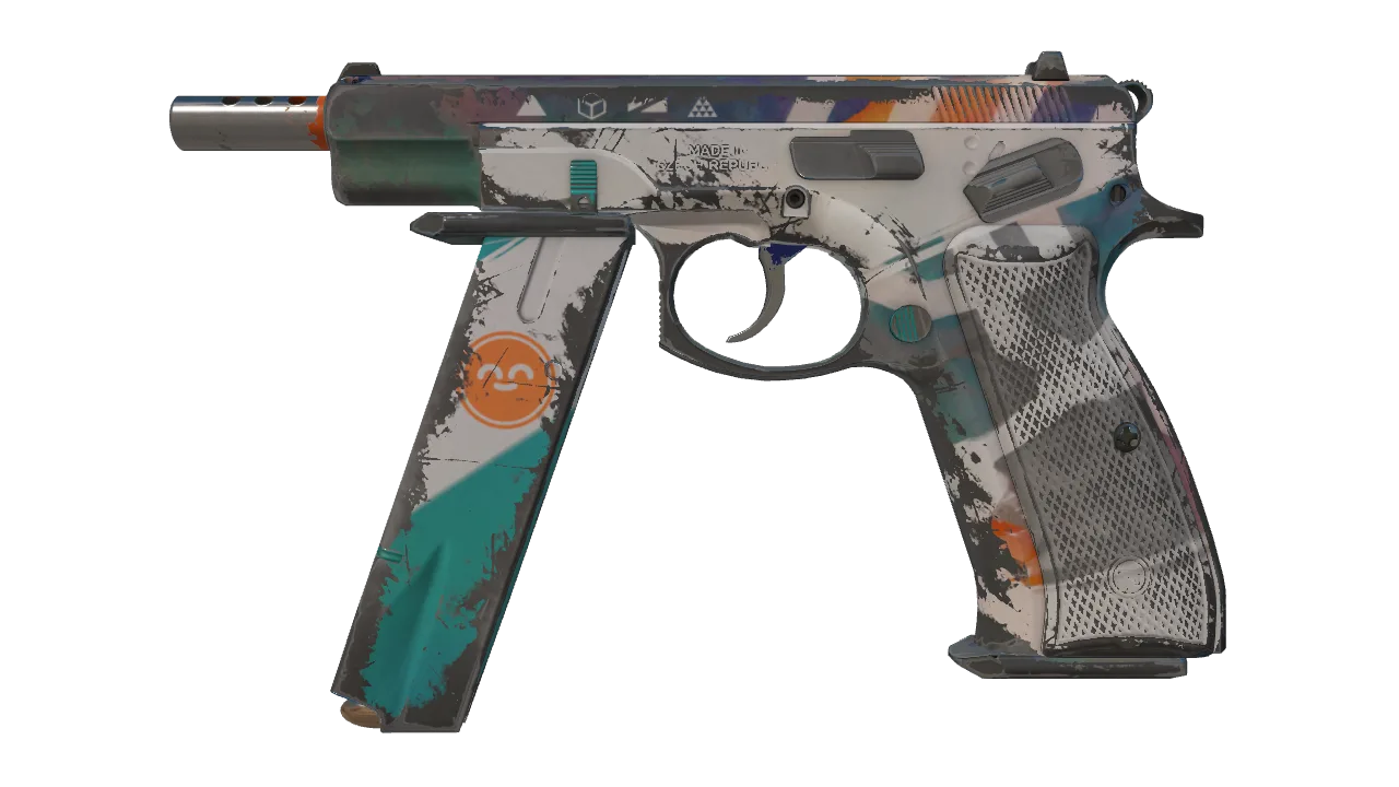 Souvenir CZ75-Auto | Slalom (Well-Worn) — Dust II light, front
