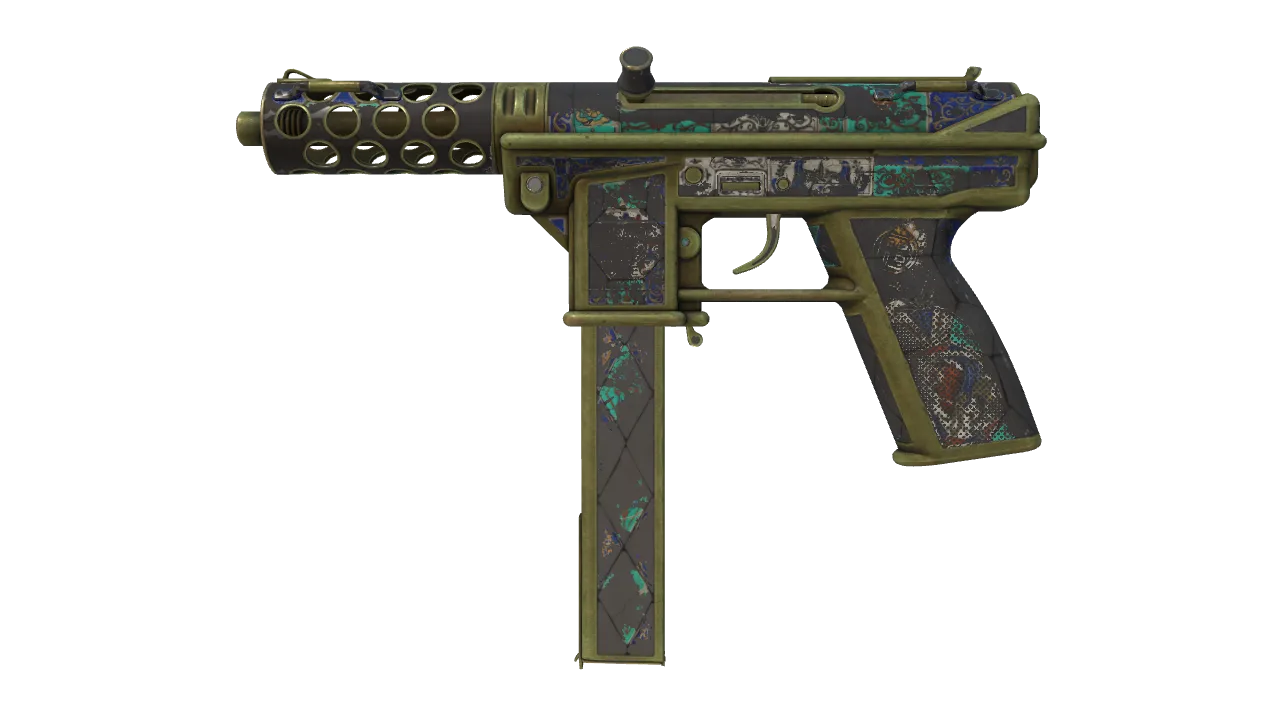 Souvenir Tec-9 | Sultan (Battle-Scarred) — Dust II light, front