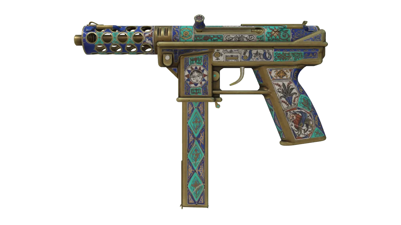 Souvenir Tec-9 | Sultan (Minimal Wear) — Dust II light, front