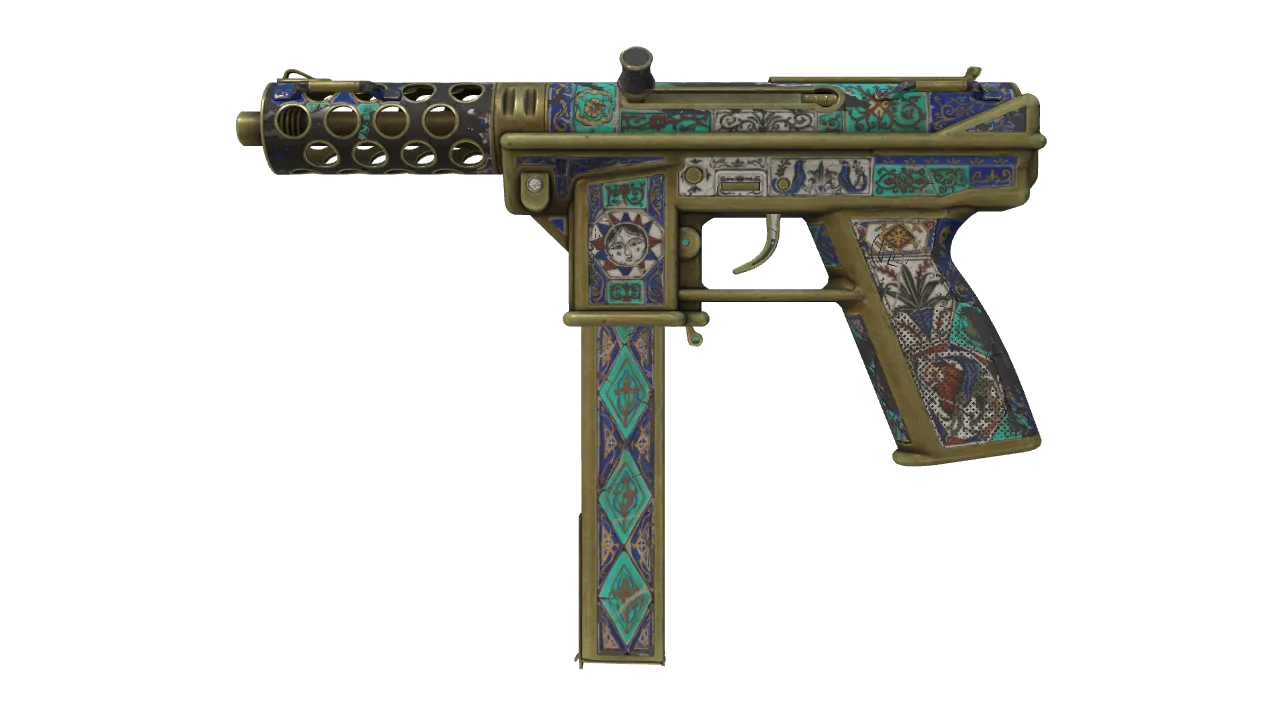 Tec-9 | Sultan (Well-Worn) — Dust II light, front