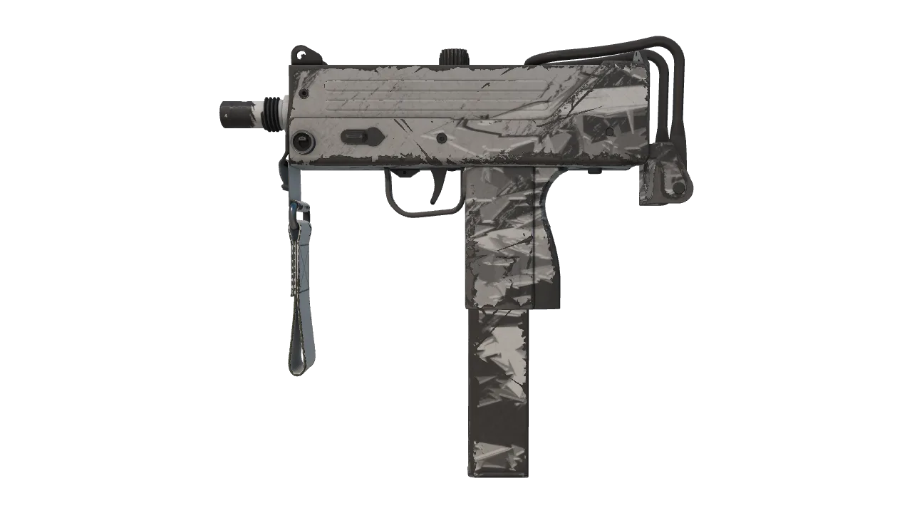 MAC-10 | Snow Splash (Field-Tested) — Dust II light, front