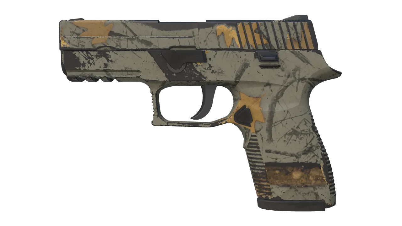 P250 | Modern Hunter (Field-Tested) — Dust II light, front
