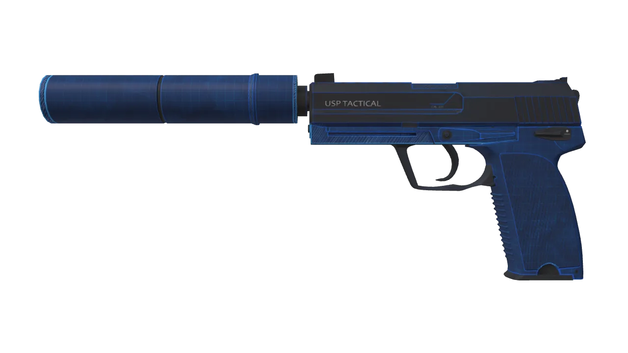USP-S | Blueprint (Factory New) — Dust II light, front