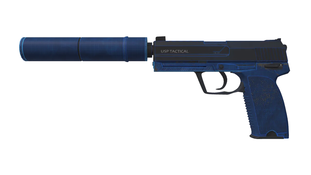 Souvenir USP-S | Blueprint (Field-Tested) — Dust II light, front