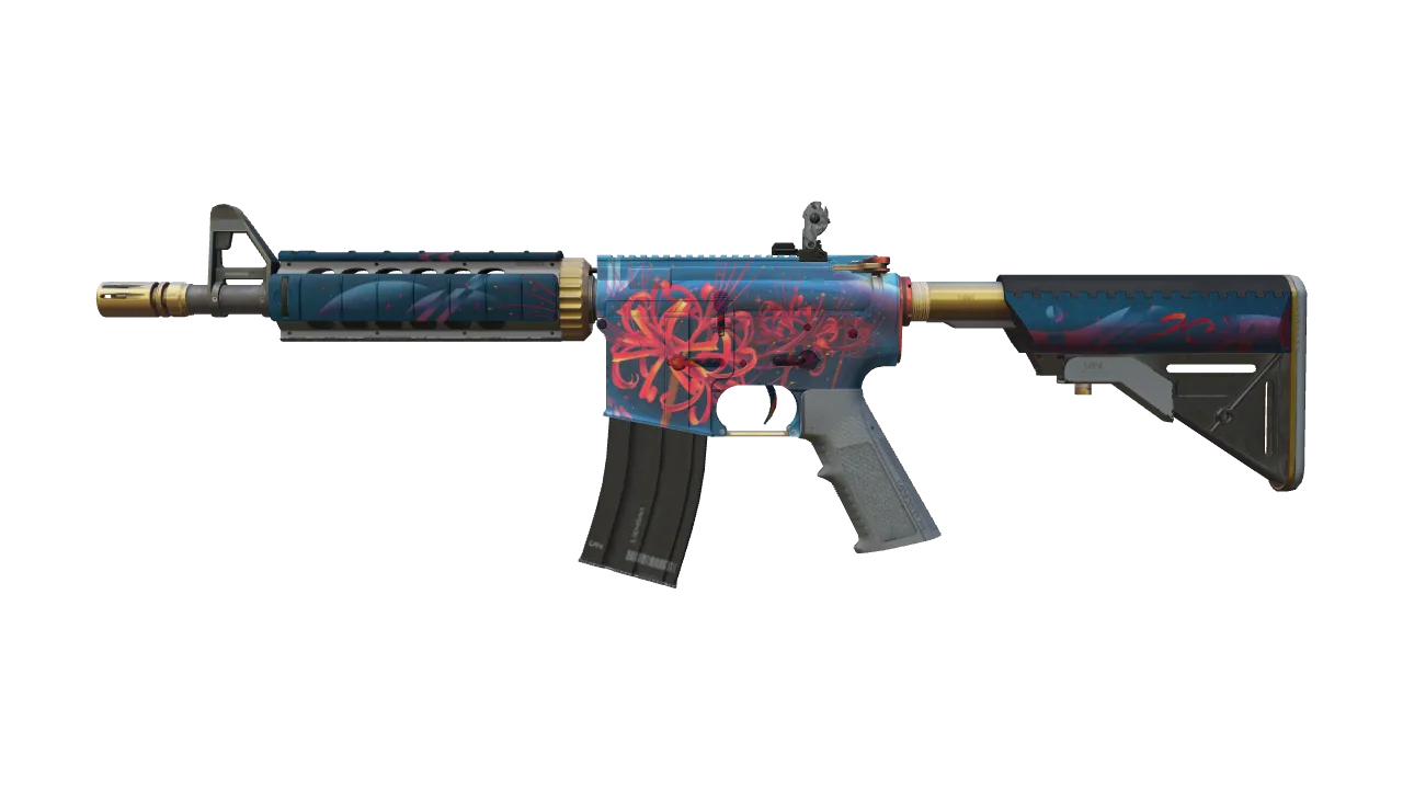 M4A4 | Spider Lily (Factory New) — Dust II light, front