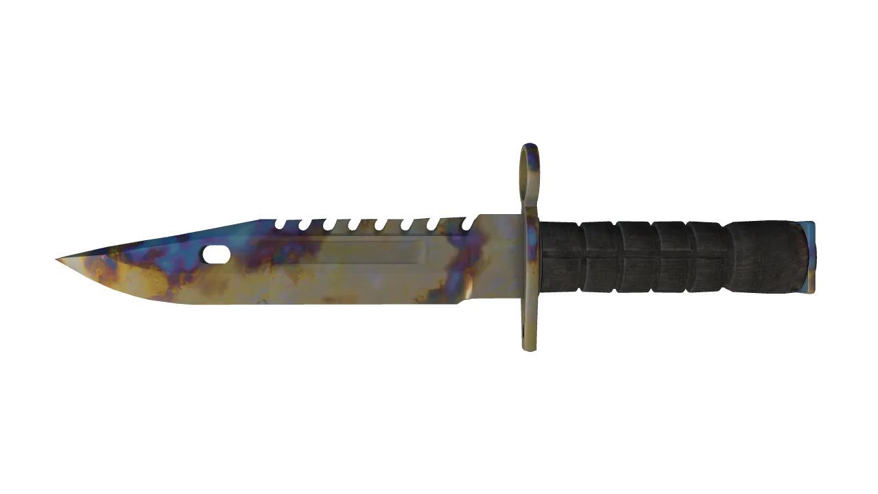 ★ M9 Bayonet | Case Hardened (Minimal Wear) — Dust II light, front