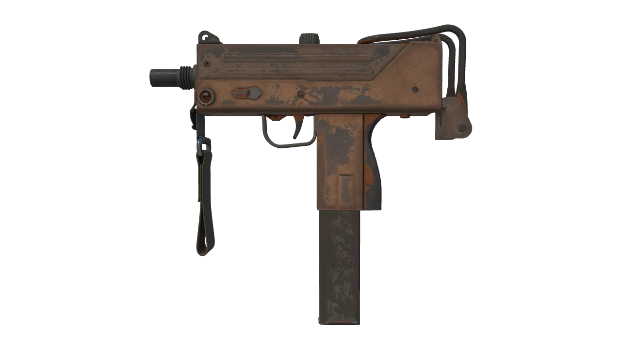 MAC-10 | Bronzer (Battle-Scarred) — Dust II light, front