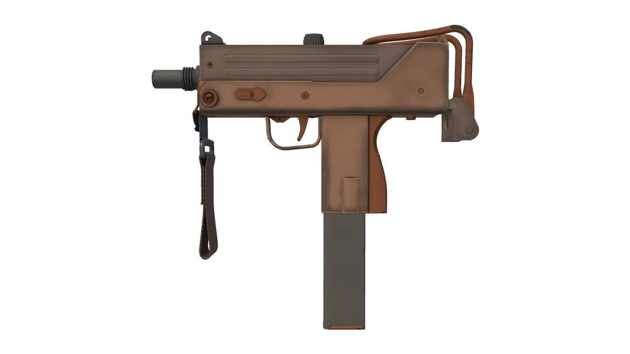 MAC-10 | Bronzer (Minimal Wear) — Dust II light, front