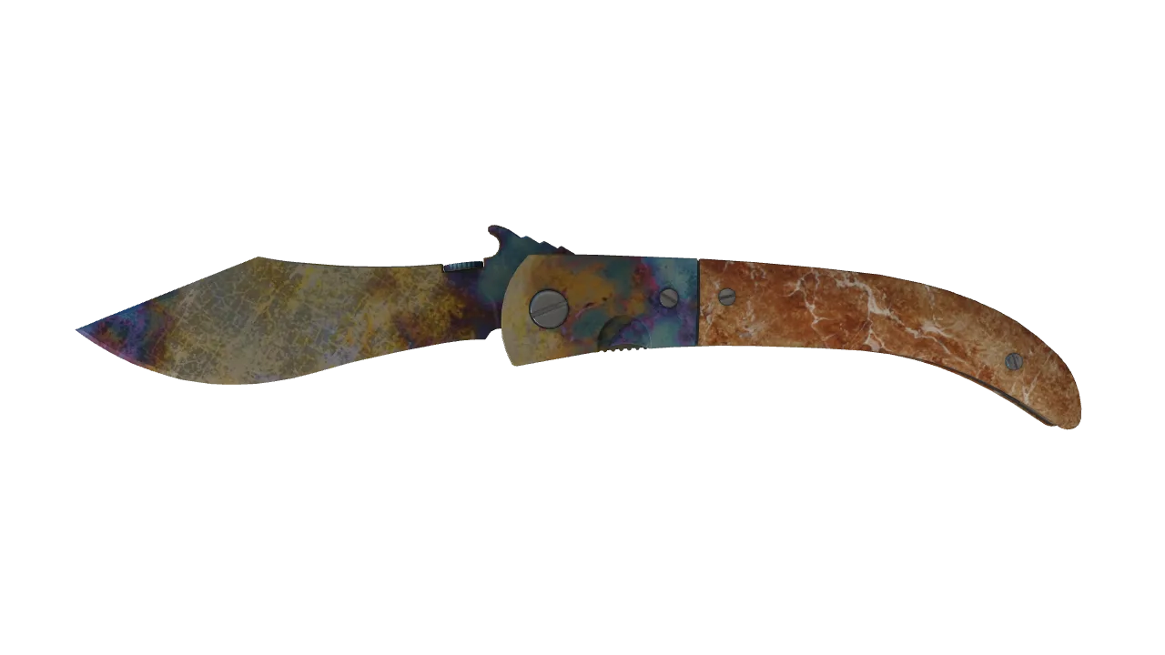 ★ Navaja Knife | Case Hardened (Battle-Scarred) — Dust II light, front