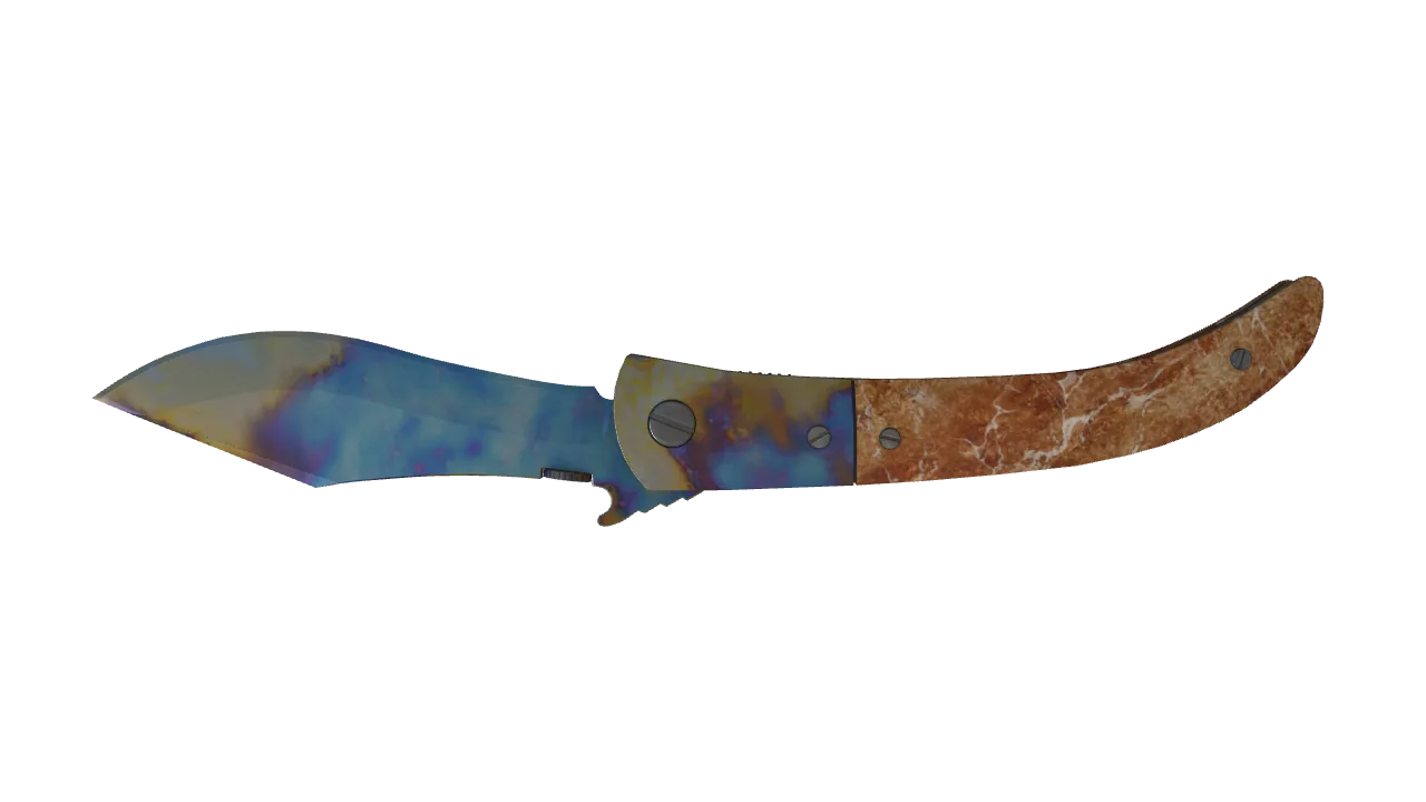 Navaja Knife | Case Hardened seed #136, back