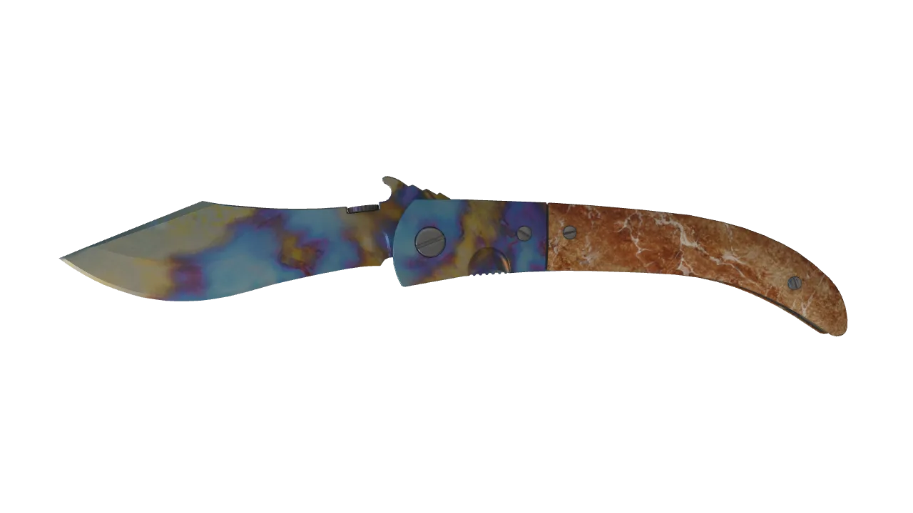 Navaja Knife | Case Hardened seed #136, front