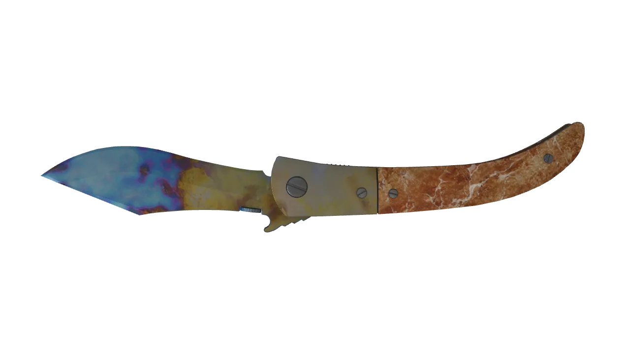 Navaja Knife | Case Hardened seed #308, back