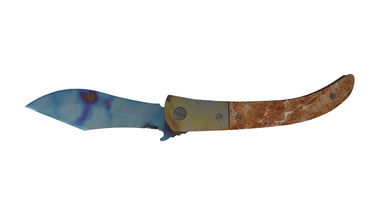 Navaja Knife | Case Hardened seed #332, back
