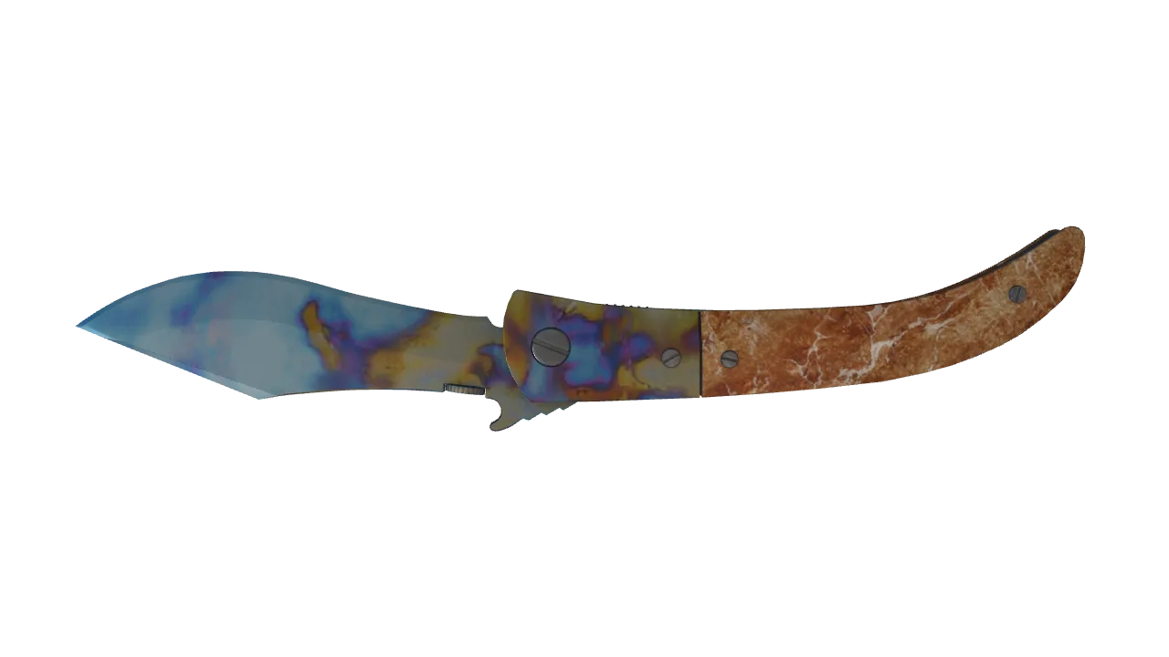 Navaja Knife | Case Hardened seed #341, back