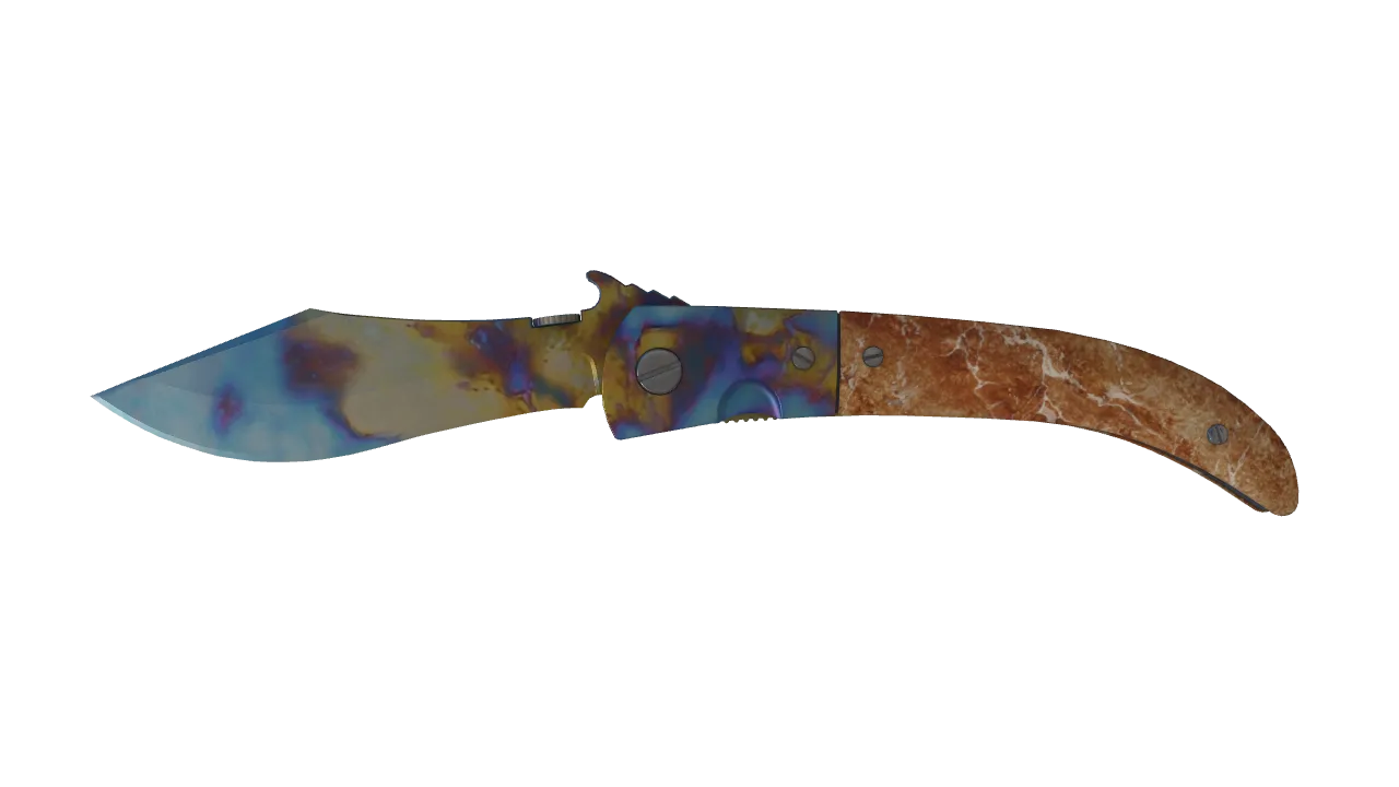 Navaja Knife | Case Hardened seed #341, front