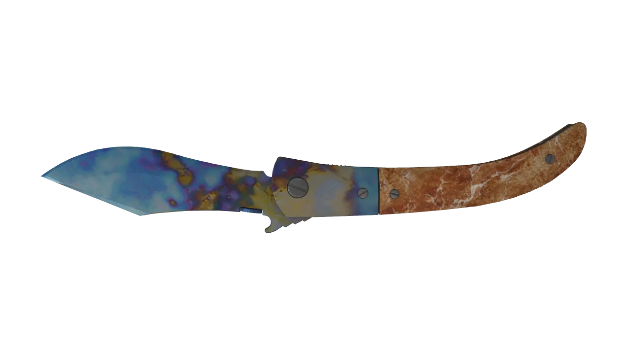 Navaja Knife | Case Hardened seed #377, back