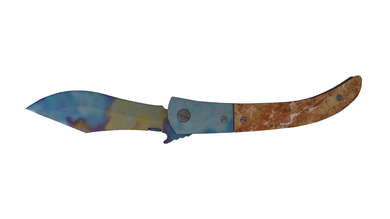 Navaja Knife | Case Hardened seed #387, back