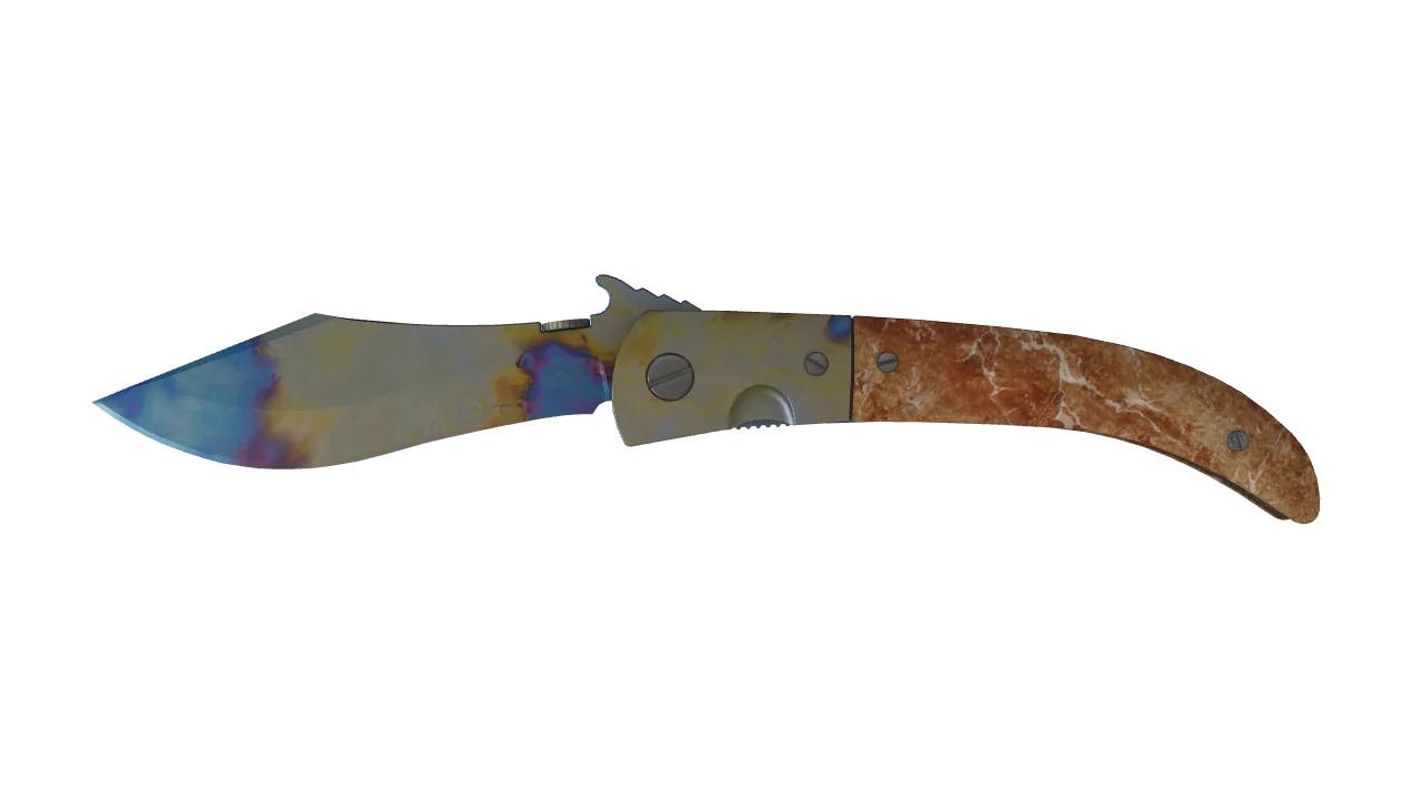 Navaja Knife | Case Hardened seed #387, front