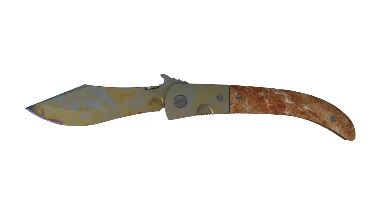 Navaja Knife | Case Hardened seed #418, front