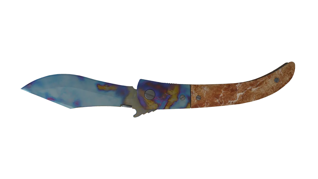 Navaja Knife | Case Hardened seed #424, back