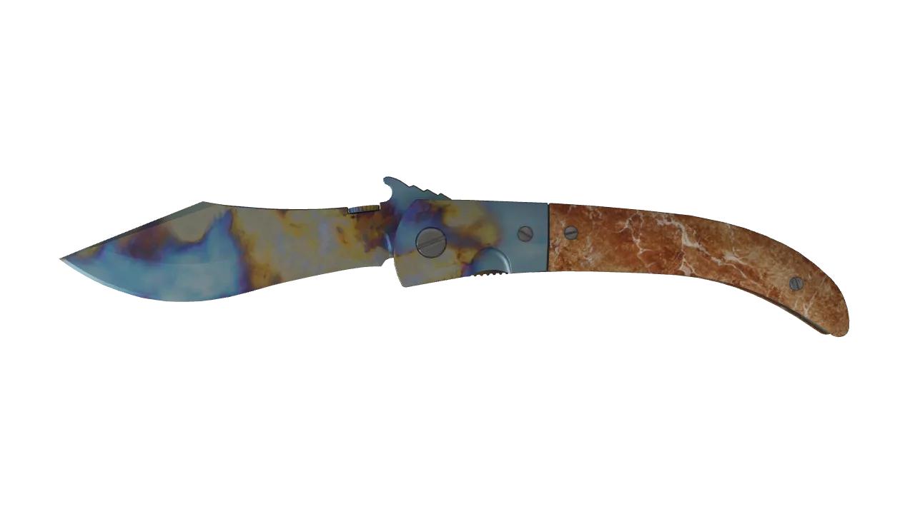 Navaja Knife | Case Hardened seed #424, front