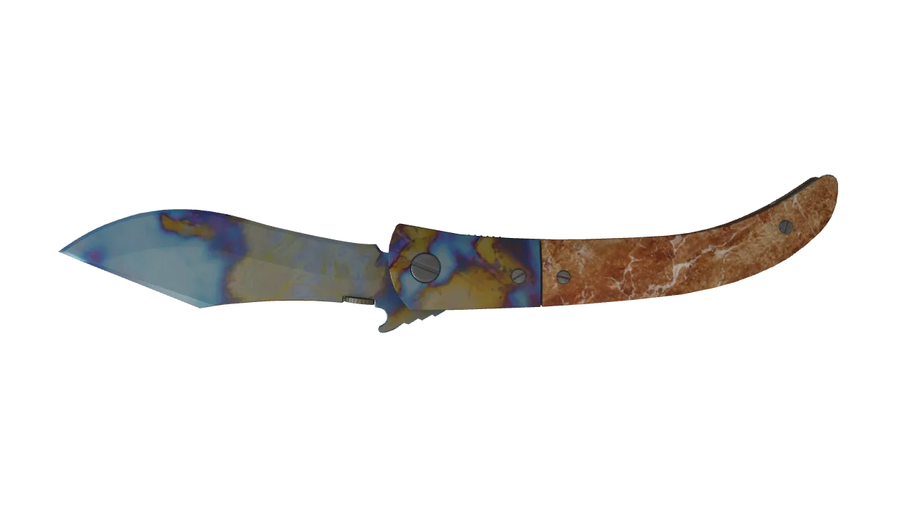 Navaja Knife | Case Hardened seed #458, back