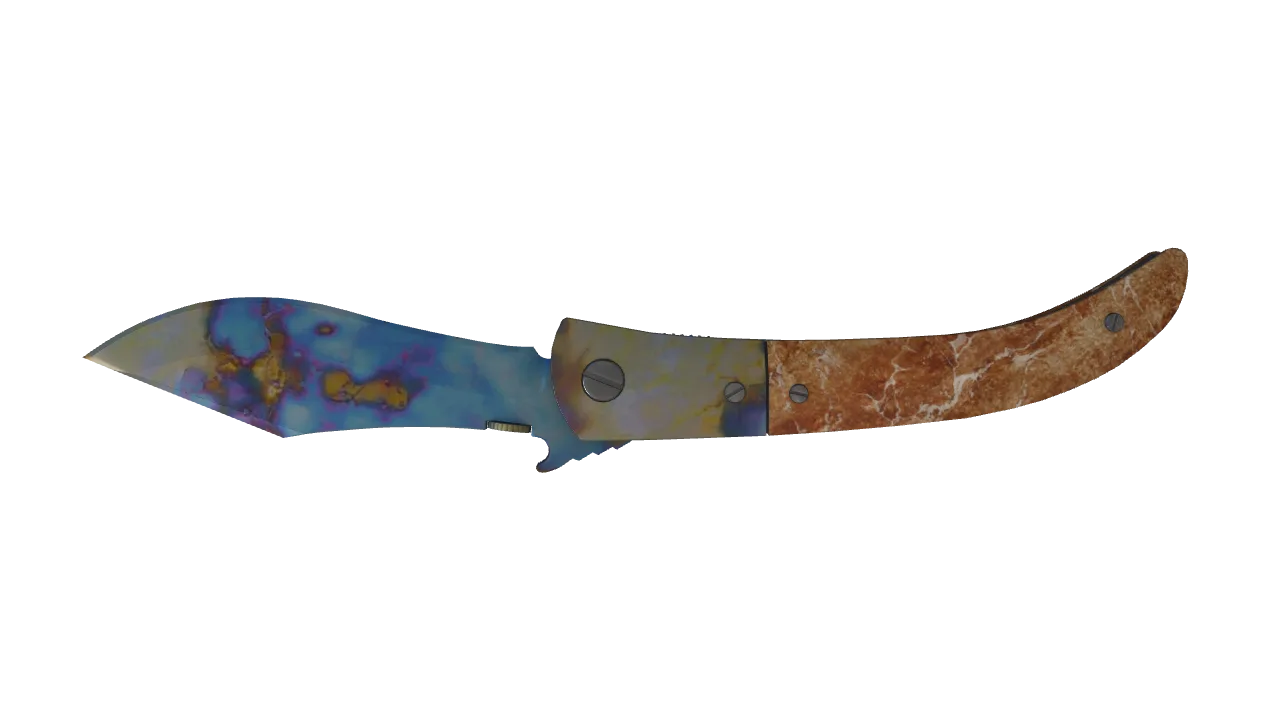 Navaja Knife | Case Hardened seed #547, back