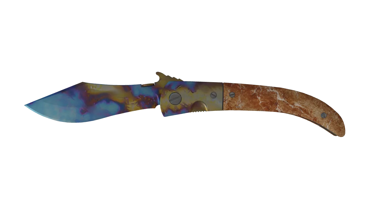 Navaja Knife | Case Hardened seed #595, front