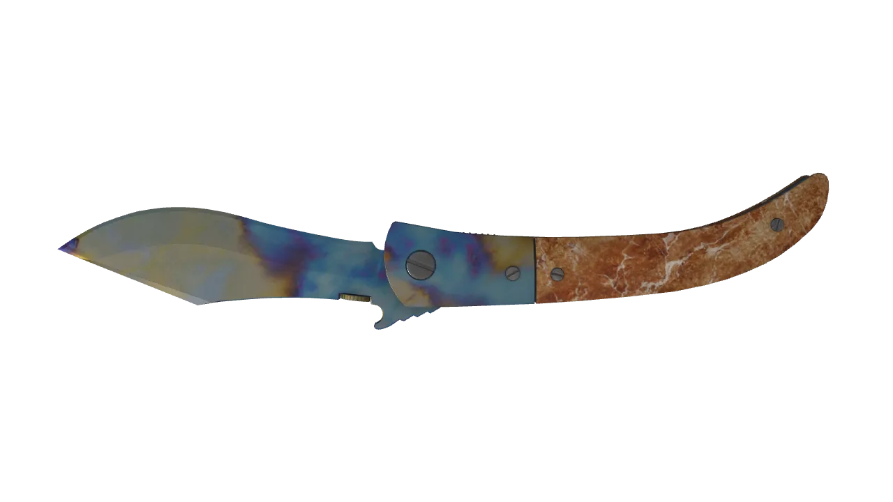 Navaja Knife | Case Hardened seed #61, back