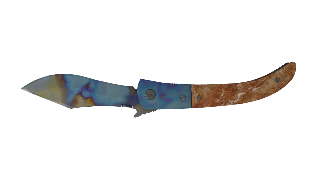 Navaja Knife | Case Hardened seed #631, back