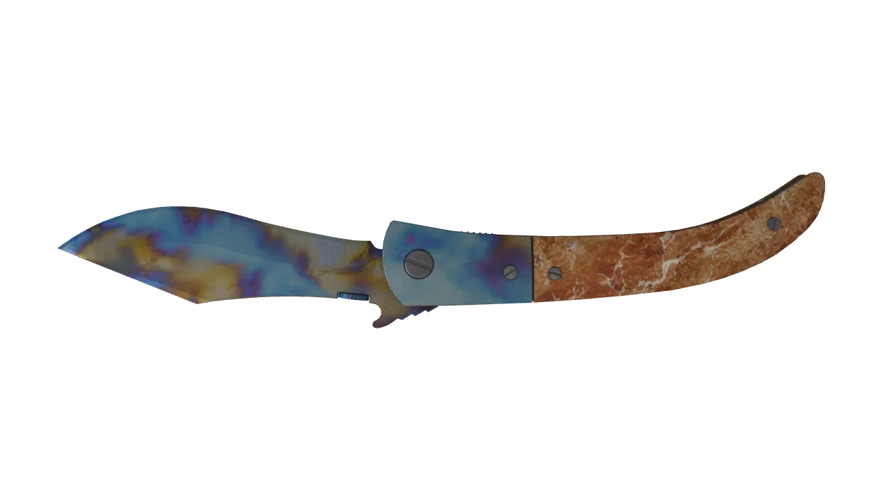 Navaja Knife | Case Hardened seed #670, back