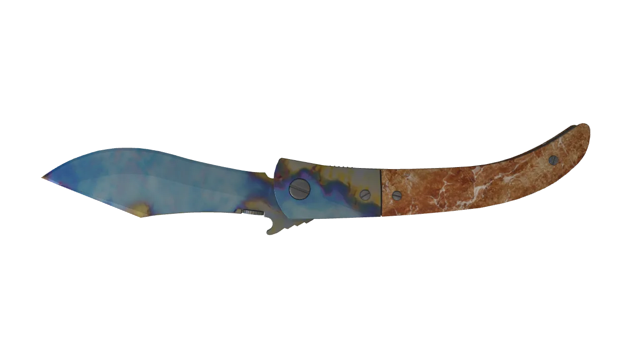 Navaja Knife | Case Hardened seed #74, back