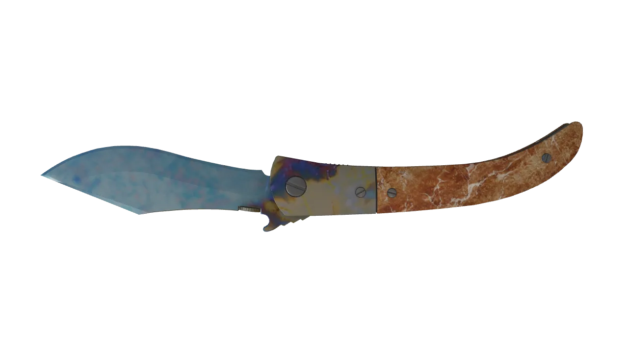 Navaja Knife | Case Hardened seed #839, back