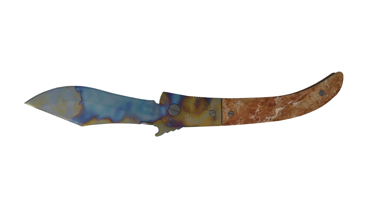 Navaja Knife | Case Hardened seed #881, back