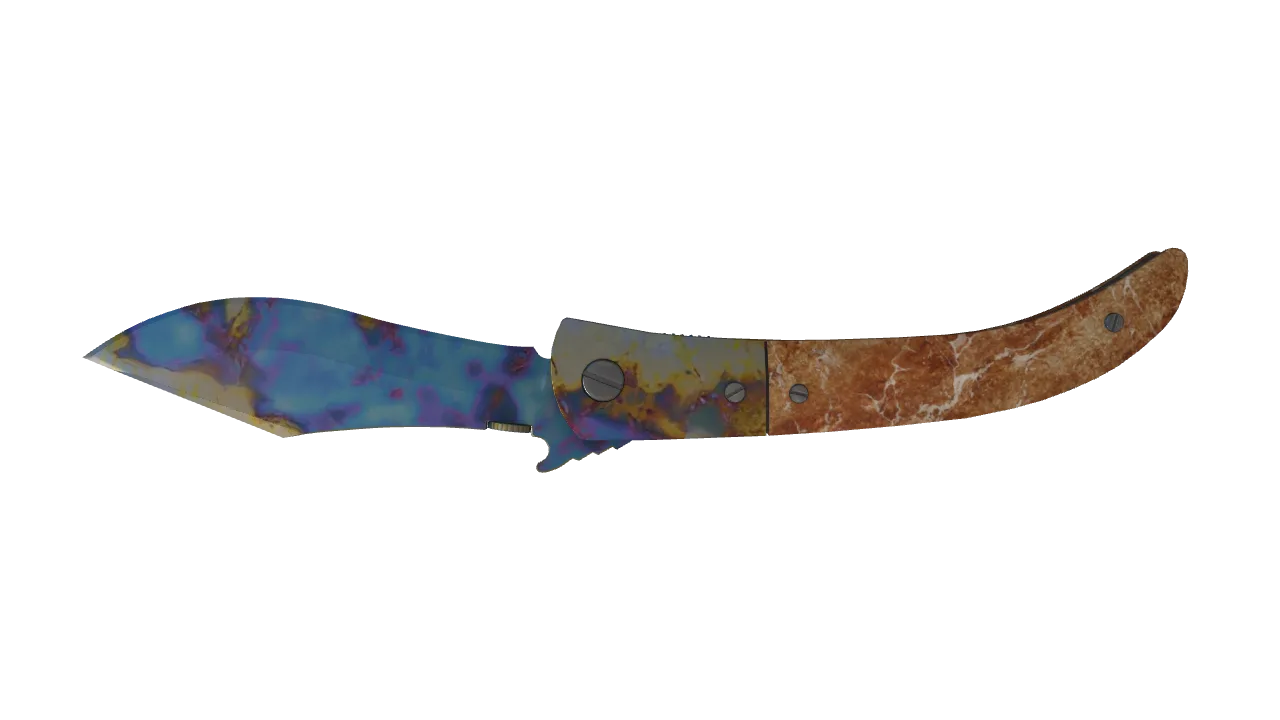 Navaja Knife | Case Hardened seed #945, back